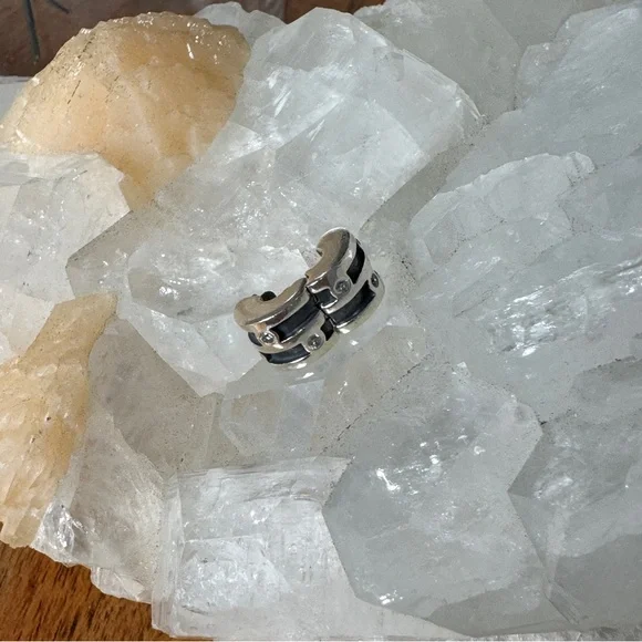 Pandora Authentic Retired Silver Sparkling Clip Charm Bead With Clear CZ Stones - Picture 5 of 9